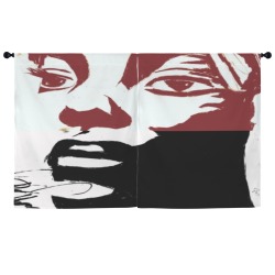 African Beauty Window Curtain 52"x63"-Velvet (2-Piece)