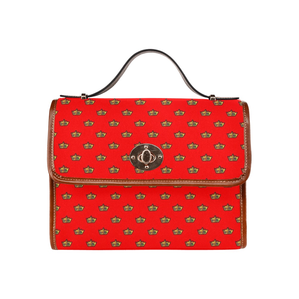 Guapo Red Waterproof Canvas Bag/All Over Print (Model 1641)