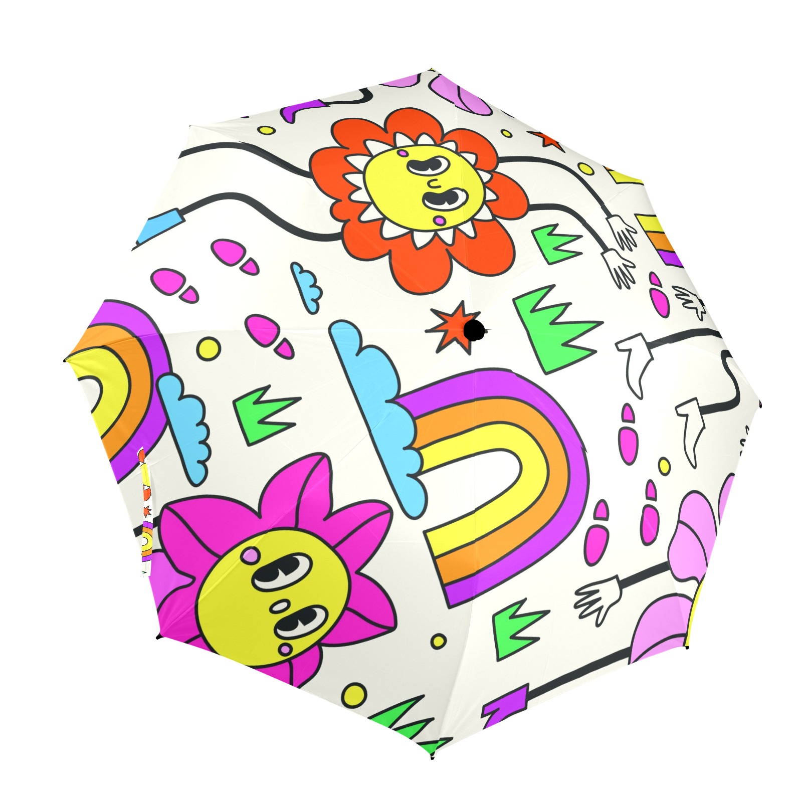 Funky Sunshine Semi-Automatic Foldable Umbrella (Model U12)