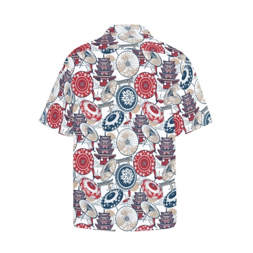 UMBRELLA 0004 Hawaiian Shirt with Chest Pocket (Model T58)