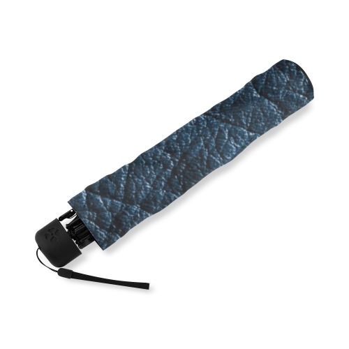 Leather Blue by Fetishworld Foldable Umbrella (Model U01)