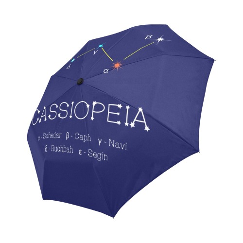 Constellation Pattern Print Automatic Foldable Umbrella