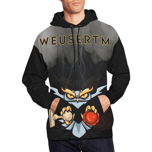 #WEUSERTM Men's Raptor Owl Hoodie All Over Print Hoodie for Men (USA Size) (Model H13)