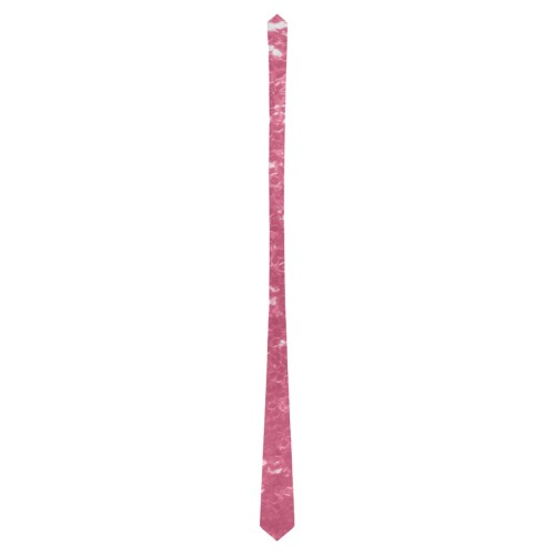 Magenta light pink red faux sparkles glitter Classic Necktie (Two Sides)