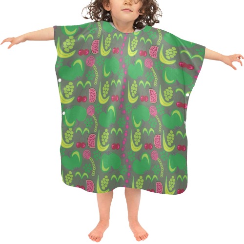 Green&Fruity Pattern Beach Changing Robe (Little Kids)
