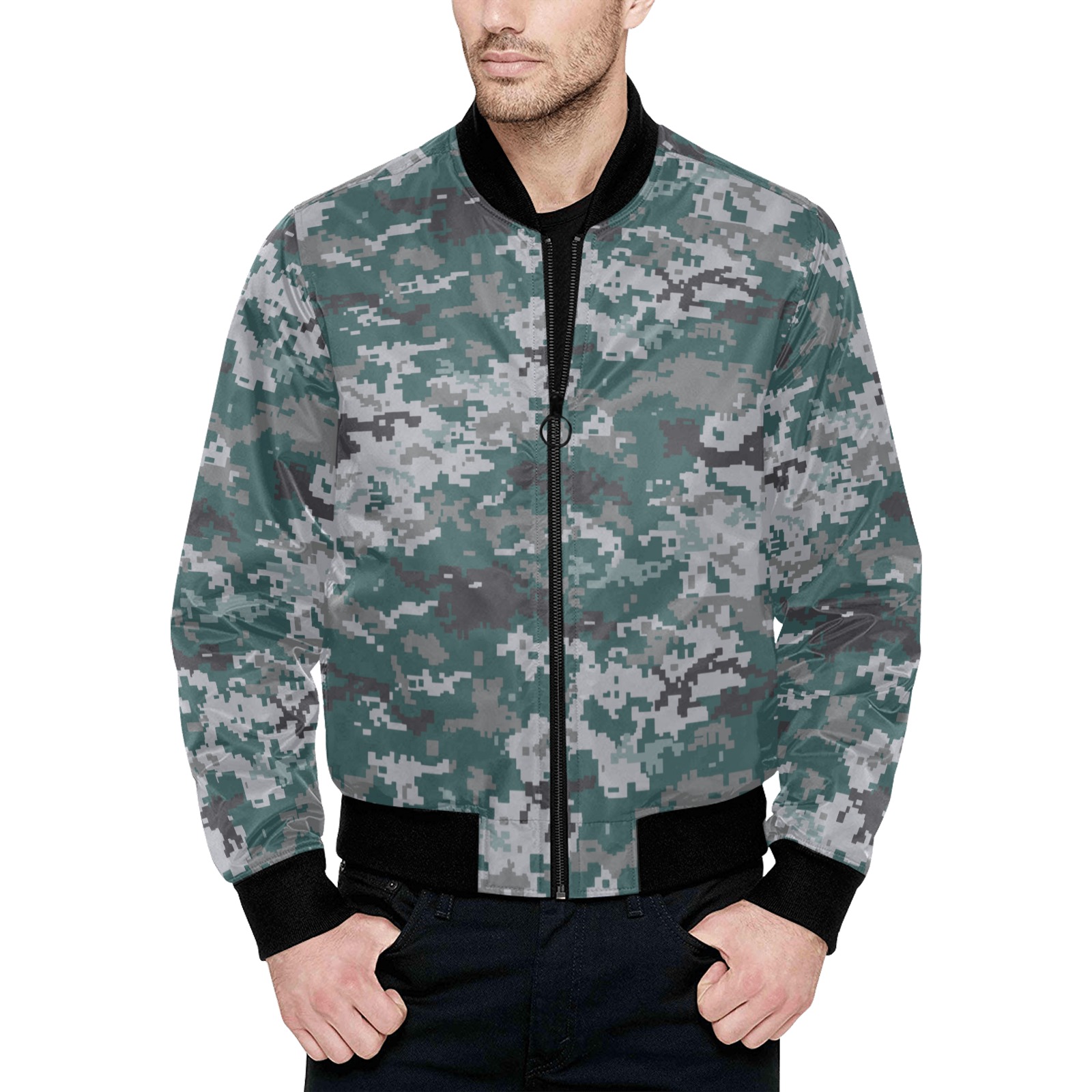 Ukrainian-transitional-2013 All Over Print Quilted Bomber Jacket for Men (Model H33)