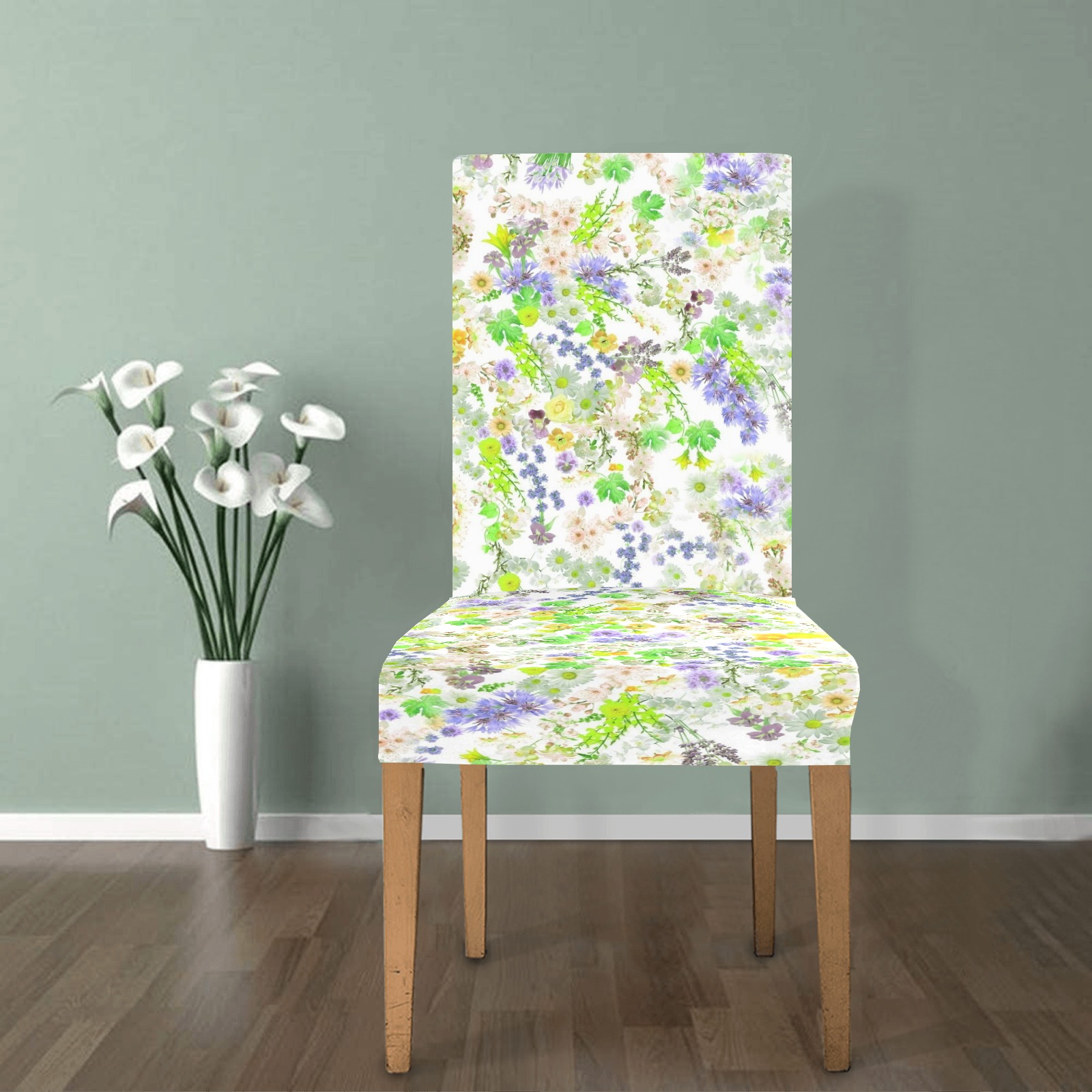 floral design 5 Chair Cover (Pack of 4)
