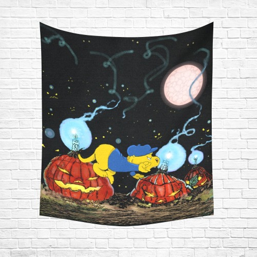 Ferald and The Rotten Pumpkins Cotton Linen Wall Tapestry 51"x 60"