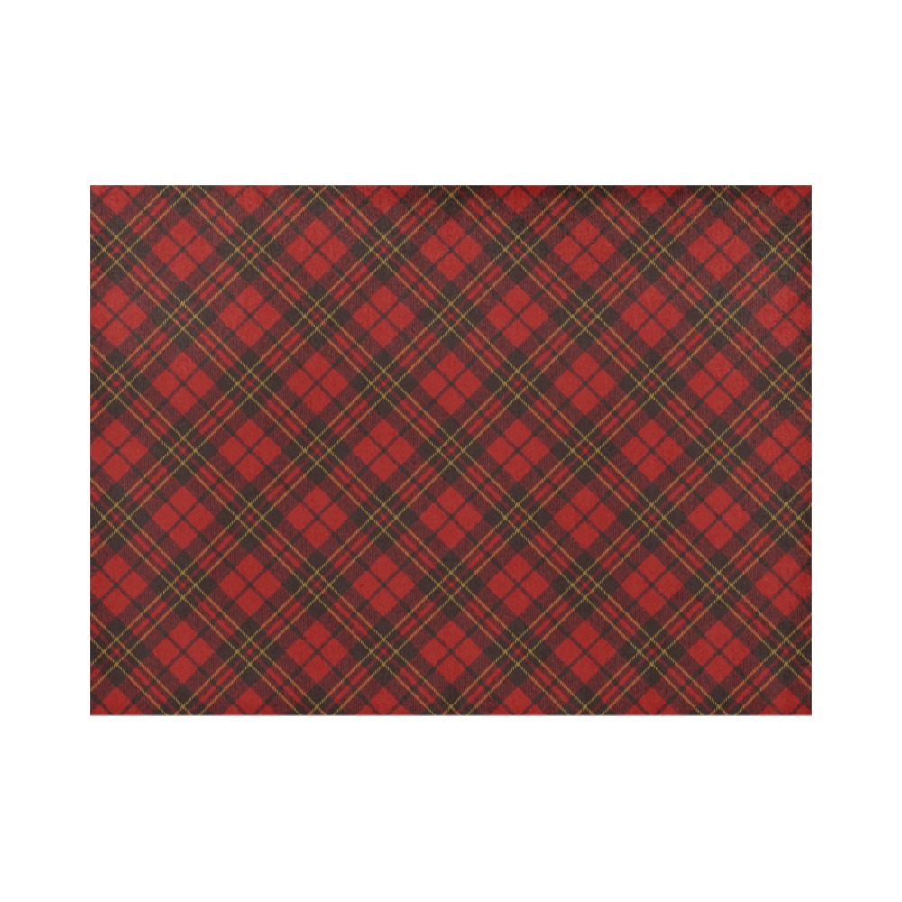 Red tartan plaid winter Christmas pattern holidays Placemat 14’’ x 19’’ (Set of 2)