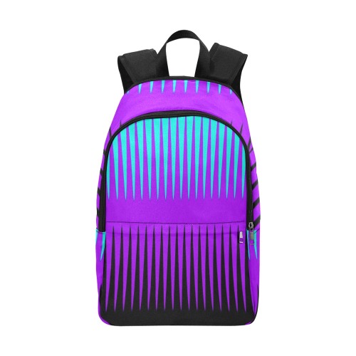Wave Design Blue, Purple and Black Fabric Backpack for Adult (Model 1659)