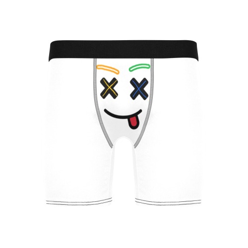 White X Face Men Underwear Men's Long Leg Boxer Briefs (Model L67)