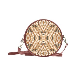 Mosaic Bohemian Striped 06MP Round Sling Bag (Model 1647)