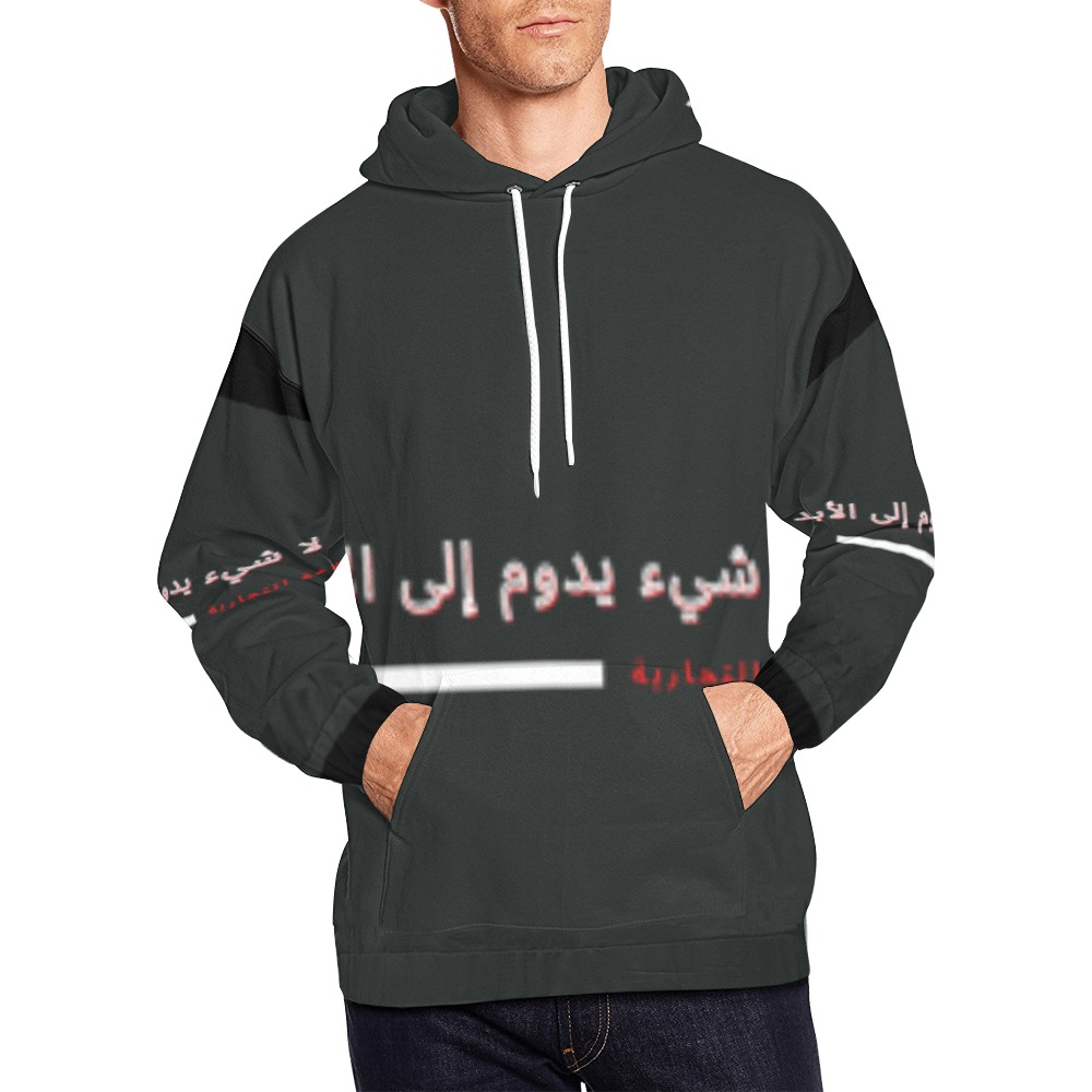 Black hoodie All Over Print Hoodie for Men (USA Size) (Model H13)