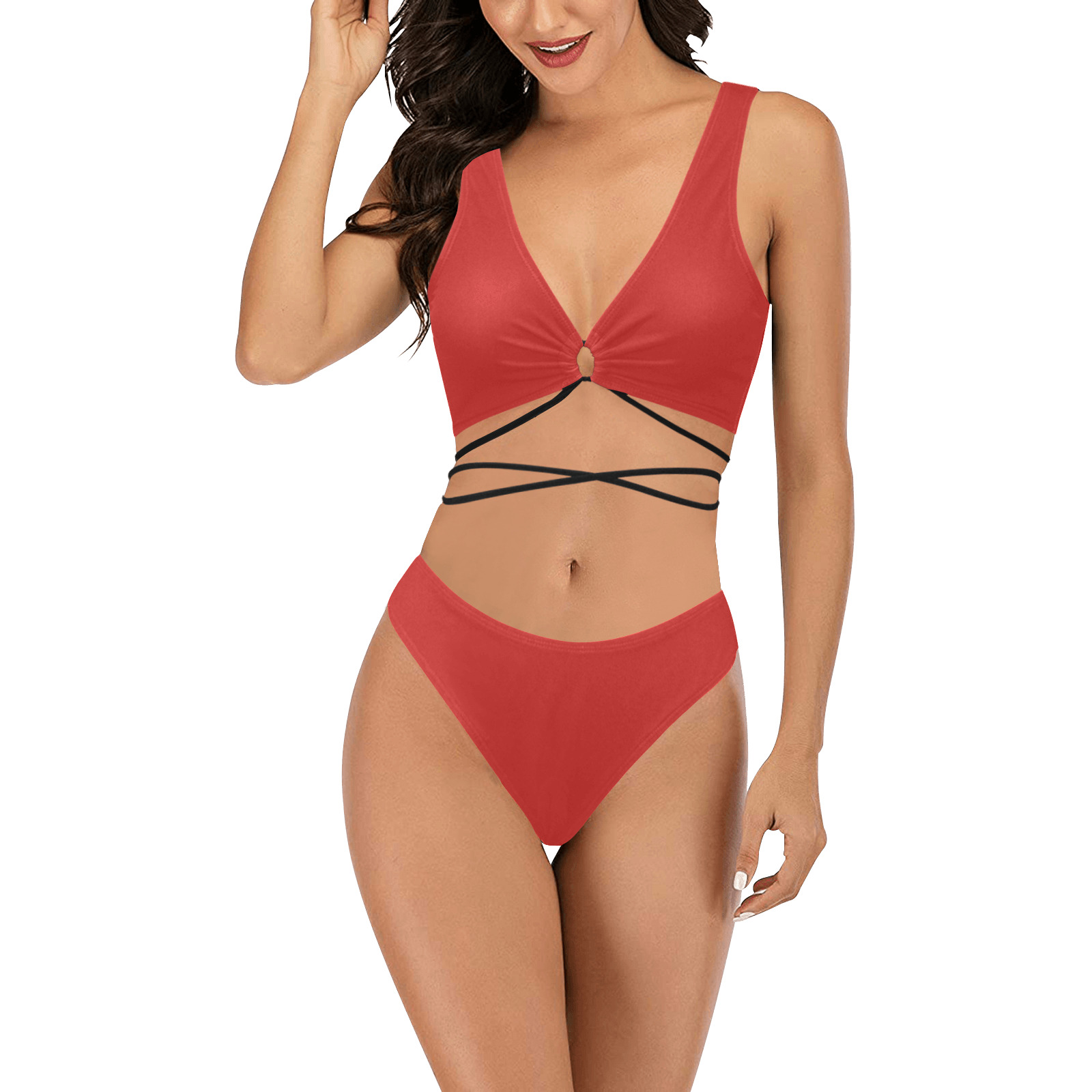 RED Cross String Bikini Set (Model S29)