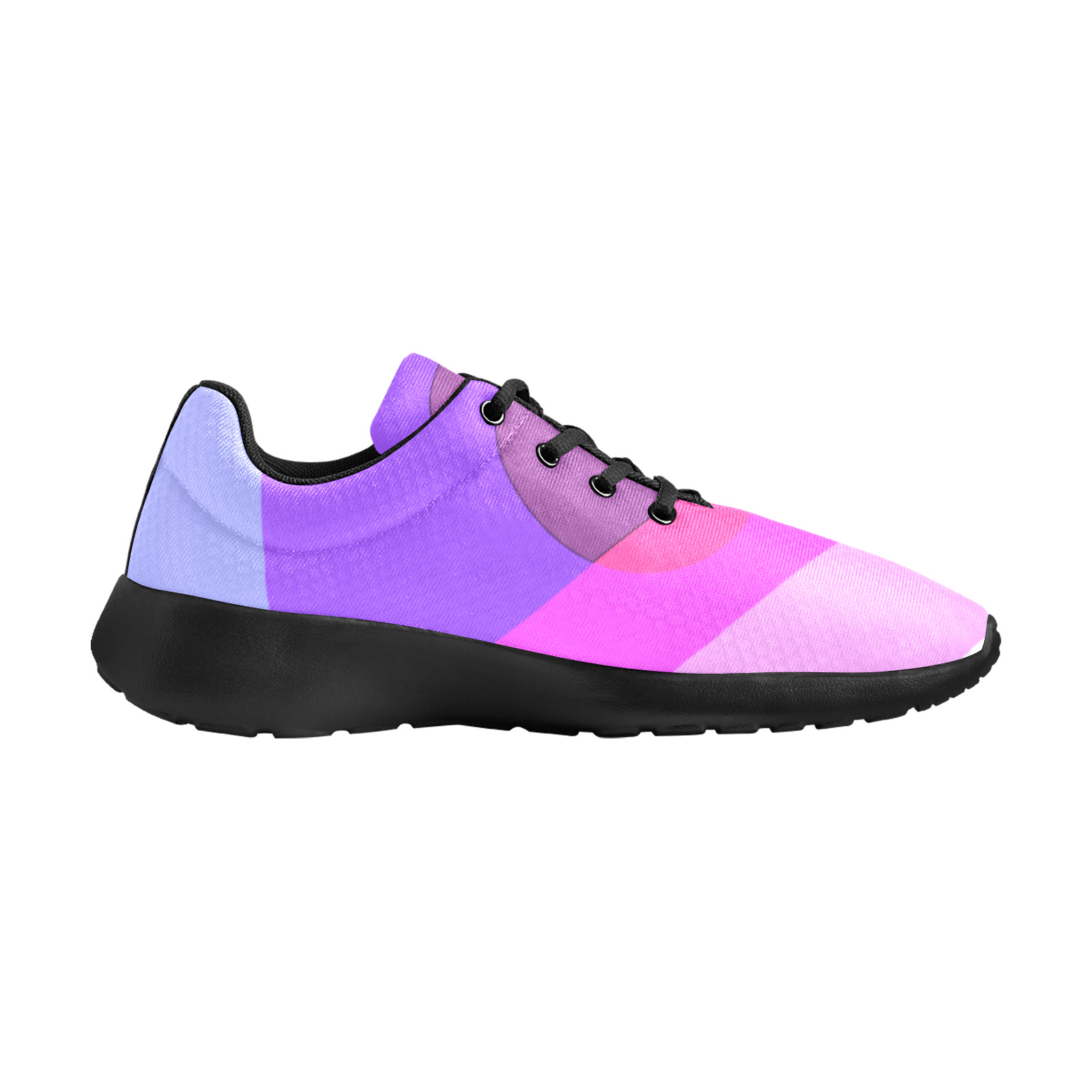 Purple Retro Groovy Abstract 409 Men's Athletic Shoes (Model 0200)