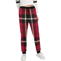 Dark Red Tartan Unisex All Over Print Sweatpants (Model L11)