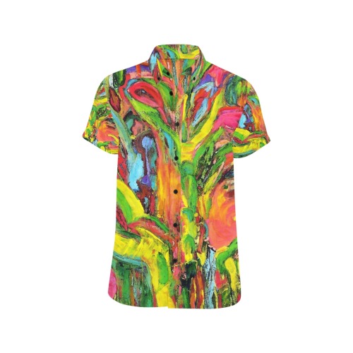 African Tree Collection Men's All Over Print Short Sleeve Shirt (Model T53)