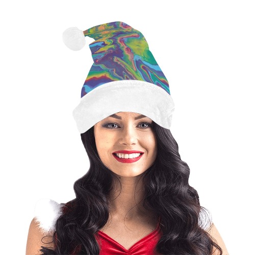 rainbow swirl santa hat Santa Hat