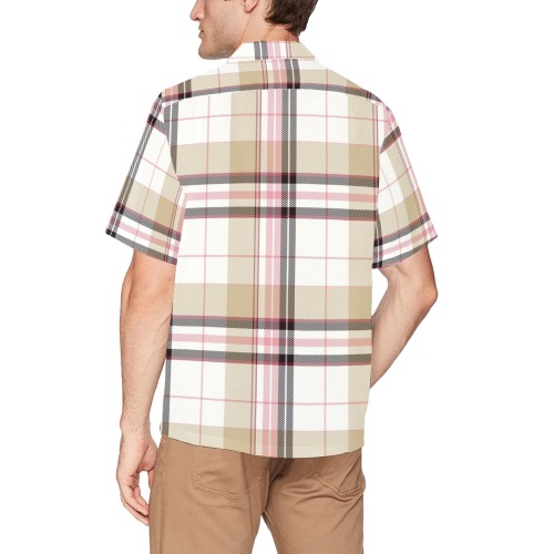 checks (35) Hawaiian Shirt with Chest Pocket (Model T58)