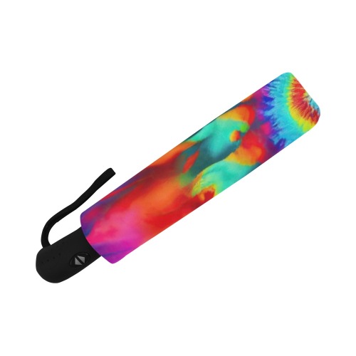 Tie Dye Bright Rainbow 13 Auto-Foldable Umbrella (Model U04)