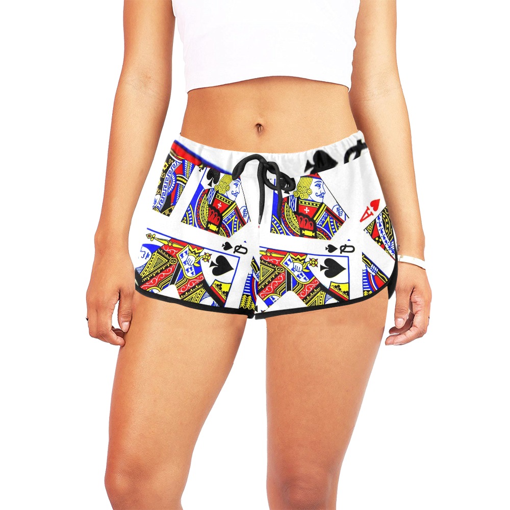 PLAYING CARDS-2 Women's All Over Print Relaxed Shorts (Model L19)
