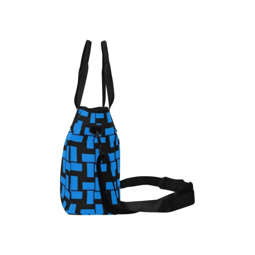 Black and Blue Tote Bag Abstract - Repper.app Tote Bag with Shoulder Strap (Model 1724)