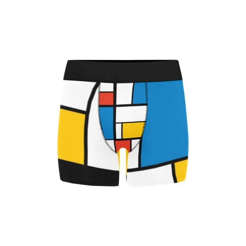 Mondrian De Stijl Modern Men's Classic Boxer Briefs (Model L34)