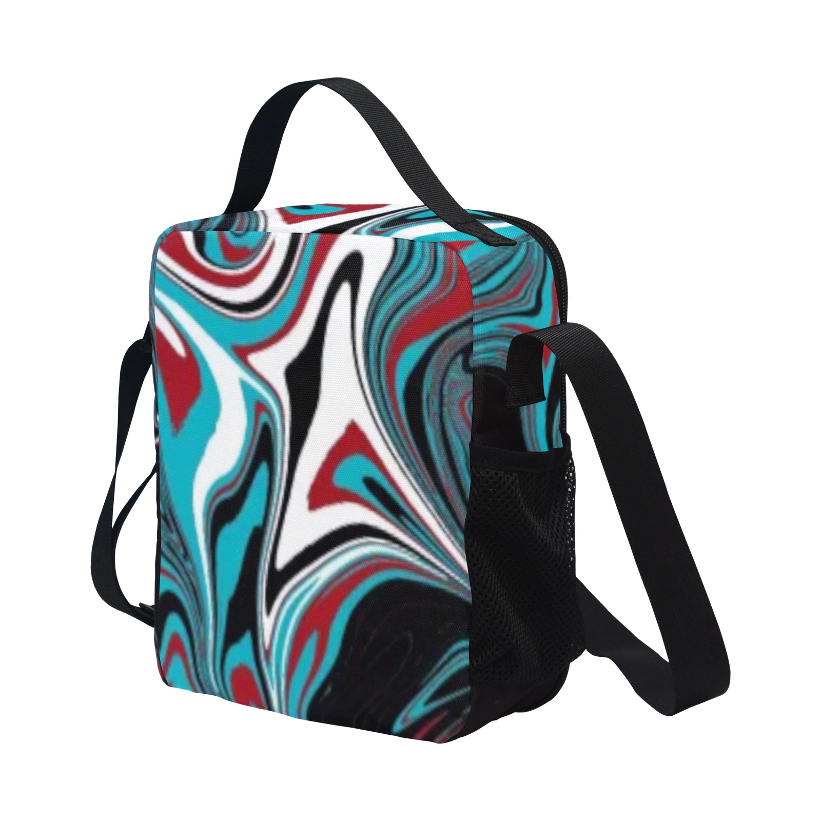 Dark Wave of Colors All Over Print Crossbody Lunch Bag for Kids (Model 1722)