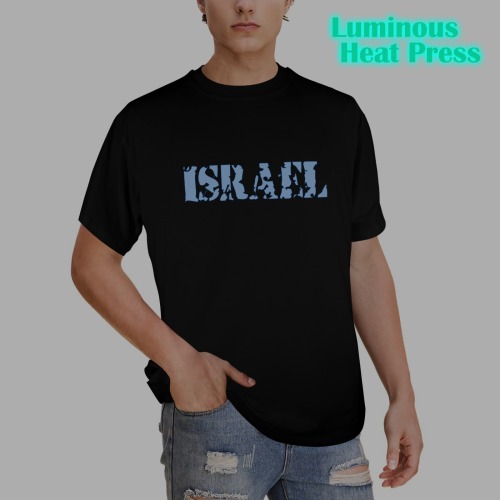 Israel Men's Glow in the Dark T-shirt (Front Printing)