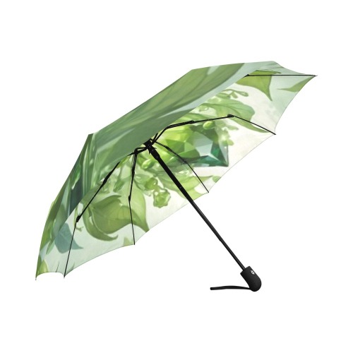 Peridot_-_Birthstone_TradingCard Auto-Foldable Umbrella (Model U04)