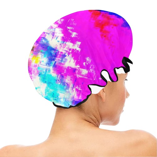 Glitchy Pinkness Shower Cap