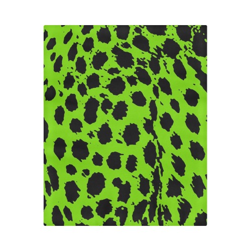 Cheetah Lime Green Duvet Cover 86"x70" ( All-over-print)