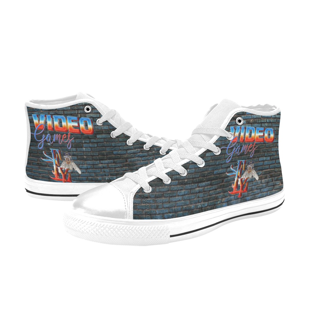 Video Game Collectable Fly Women's Classic High Top Canvas Shoes (Model 017)