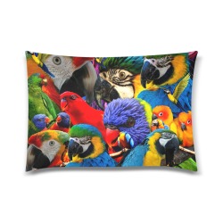 PARROTS Custom Zippered Pillow Case 20"x30"(Twin Sides)