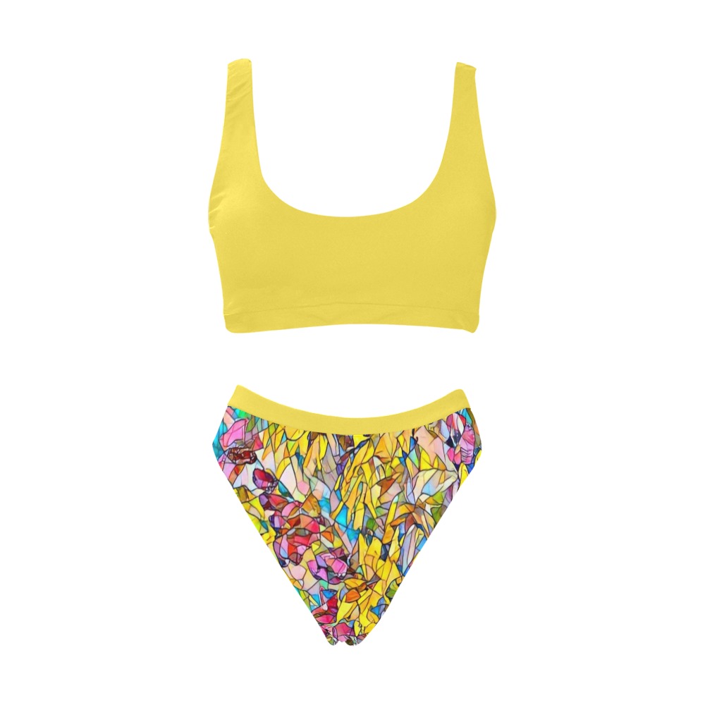 744441 Sport Top & High-Waisted Bikini Swimsuit (Model S07)