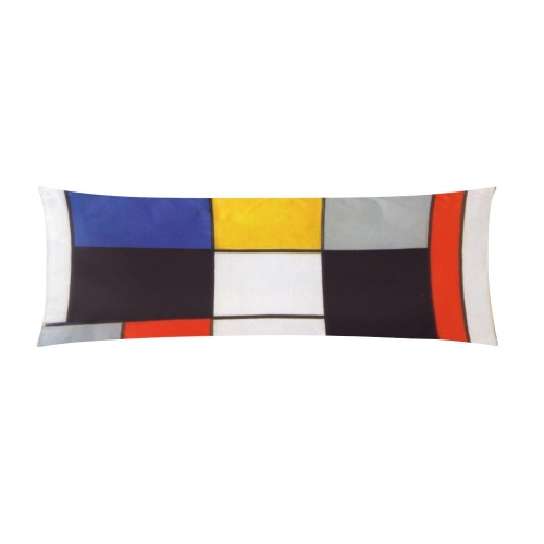 Composition A by Piet Mondrian Custom Zippered Pillow Case 21"x60"(Two Sides)