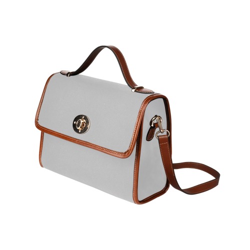 color silver Waterproof Canvas Bag-Brown (All Over Print) (Model 1641)