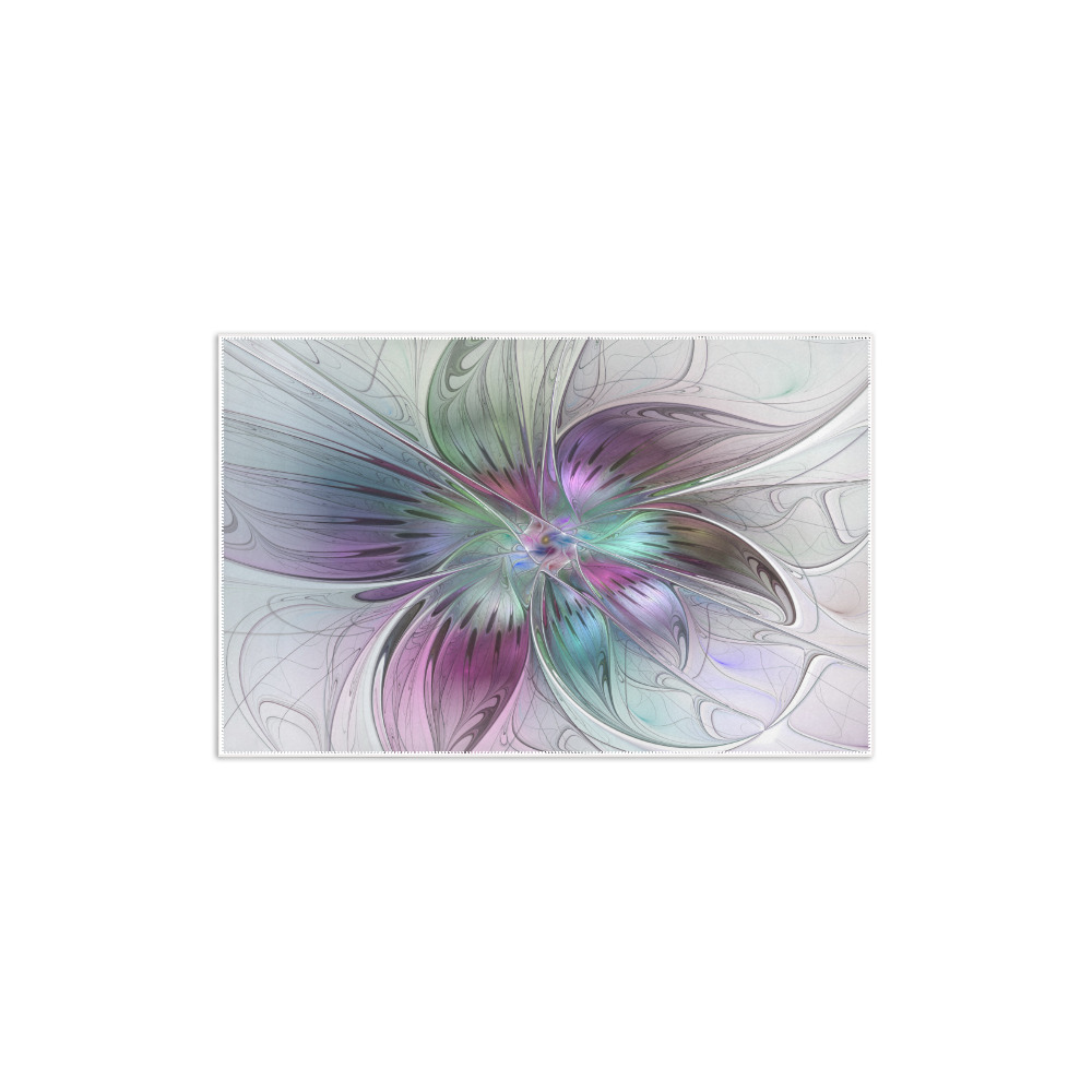 Colorful Abstract Flower Modern Floral Fractal Art Area Rug 2'7"x 1'8‘’