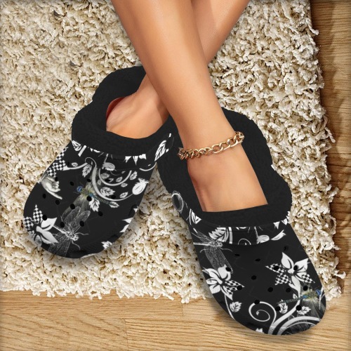 Kims Dragonfly Fleece Lined Foam Clogs for Adults
