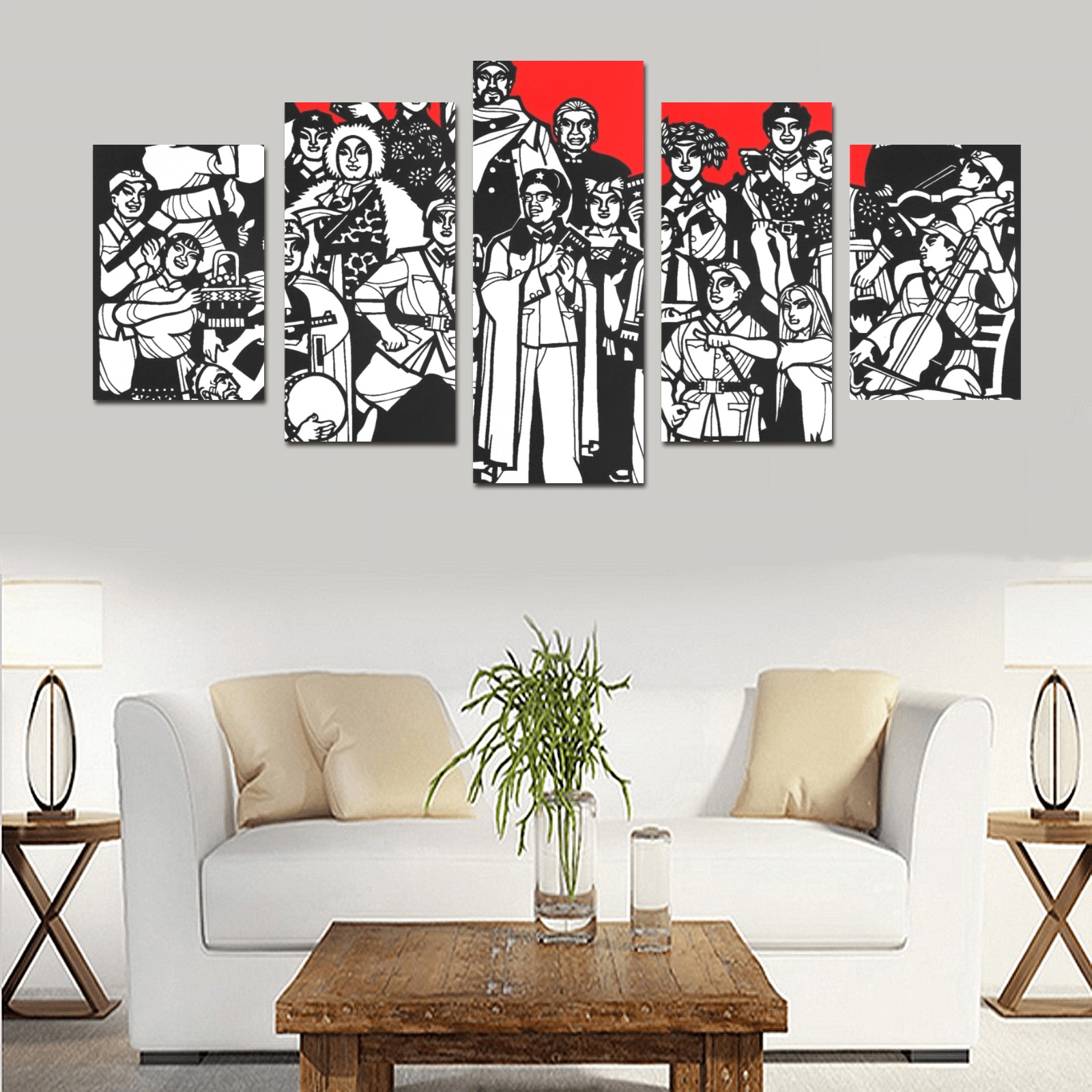 The Inception of the Great Proletarian Cultural Revolution Canvas Print Sets D (No Frame)