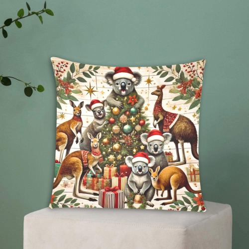 Aussie icon Christmas Custom Zippered Pillow Cases 16"x16" (Two Sides)