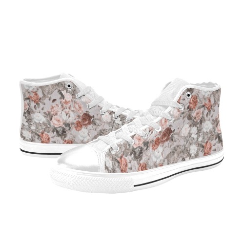 Blossom Women's Classic High Top Canvas Shoes (Model 017)