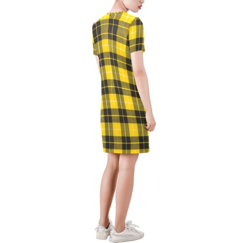 Barclay Dress Modern Short-Sleeve Round Neck A-Line Dress (Model D47)