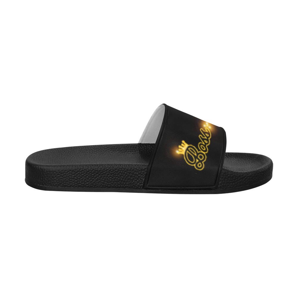 Boss Queen Drip Slides Black Women's Slide Sandals (Model 057)