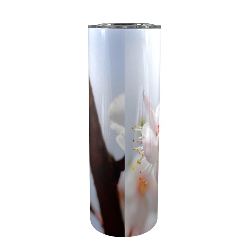 Purity and tenderness of Japanese apticot flowers. 20oz Tall Skinny Tumbler with Lid and Straw