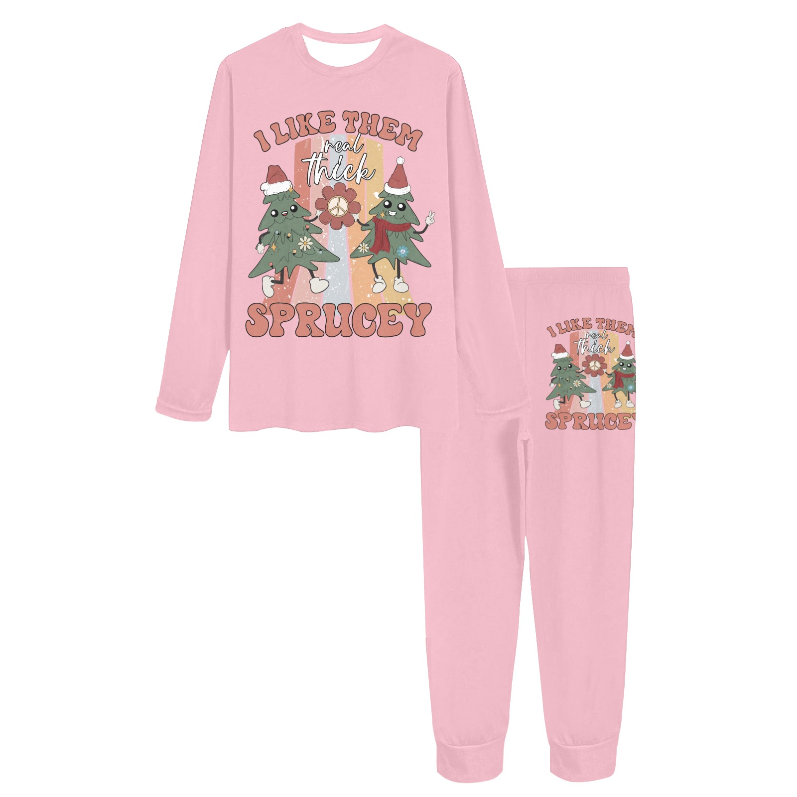 I Like The Real Thick And Sprucey (P) Women's All Over Print Pajama Set