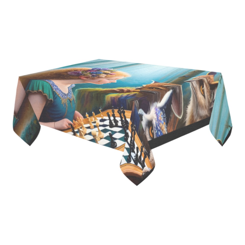 The Call of the Game 6_vectorized Cotton Linen Tablecloth 60" x 90"
