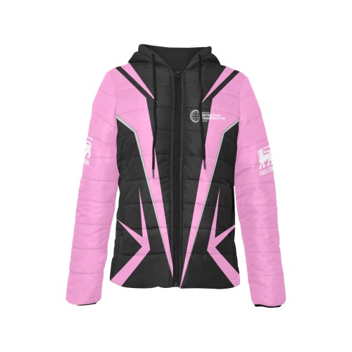 pink ADFUSA-XX Women's Padded Hooded Jacket (Model H46)