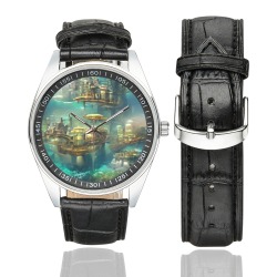 Imagination 025 Men's Casual Leather Strap Watch(Model 211)