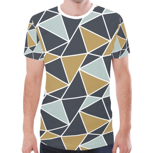Geometric Triangles New All Over Print T-shirt for Men (Model T45)